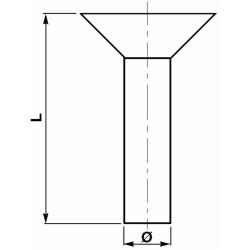 Confezione di ribattini a testa piana Ã¸ 6x13mm adattabile a Gaspardo FB940