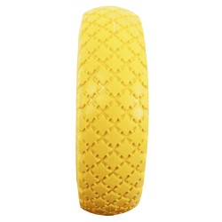 Ruota per carrelli gialla in poliuretano 3.00x4" portata 60kg Ã˜ 260mm
