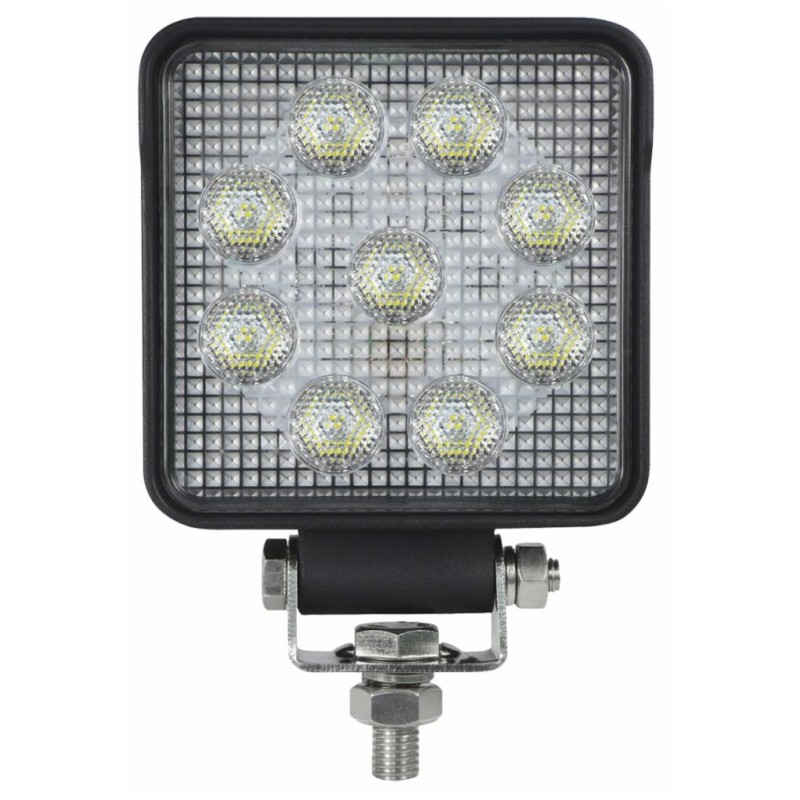 Faro da lavoro 9 LED OSRAM quadrato ad ampio raggio freddo 13,5W IP67 IP69K