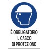 Cartello segnaletica "obbligatorio casco di protezione" 30x20