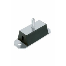 Supporto antivibrante rettangolare 100x40 perno,M12