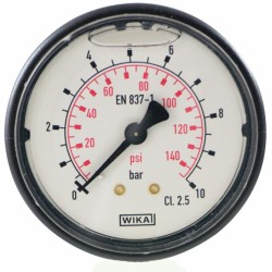 Manometro ABS Ã˜ 63mm scala 0:80 filetto posteriore M1/4"