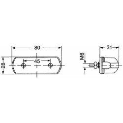 Fanale targa euro 80x28mm