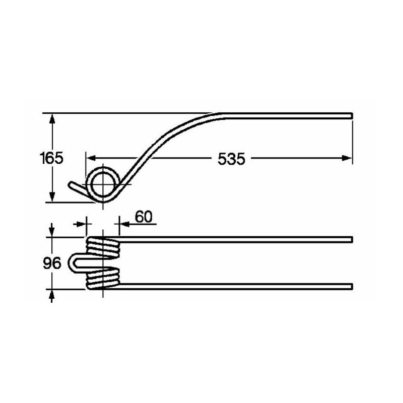 Dente giroandanatore adattabile Fella 160111 filo 9,5