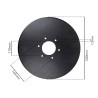 Disco piano liscio Ã˜ 500mm sp.6mm con fori cilindrici