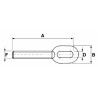 Tirante filettato M16x2 Sx con testa ad asola