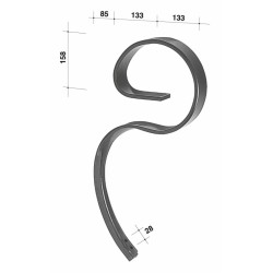 Molla senza vomere con interasse 28mm 60x12mm