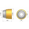Controcuffia tonda piccola Ã˜150 - 225 e lunghezza 190mm