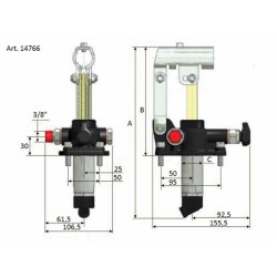 Pompa a mano semplice effetto 25cc senza serbatoio