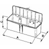 Cassetta porta attrezzi in plastica 370x140x150mm