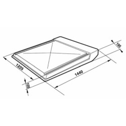 Tettuccio parapioggia universale Ama per trattori 140x120mm
