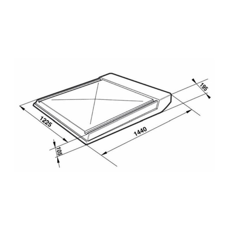 Tettuccio parapioggia universale Ama per trattori 140x120mm