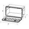 Cassetta porta attrezzi in plastica 630x450x480mm