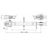 Terzo punto cat. III con attacco snodato e tirante lunghezza 655-920mm