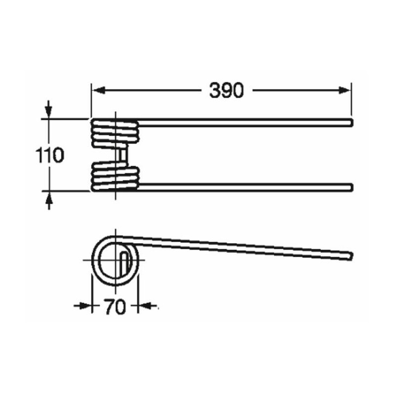 Dente girello adattabile Kuhn filo 9,5