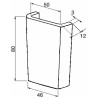 Supporto per leva freno 80X40mm