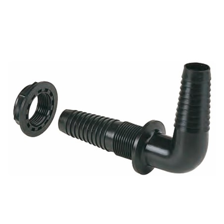 Raccordo passaparete curvo 15-17mm