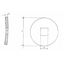 Flangia 145X15 foro quadro 41mm convessa