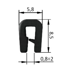 Guarnizione coprilamiera fino a 2,5mm (20 mt)