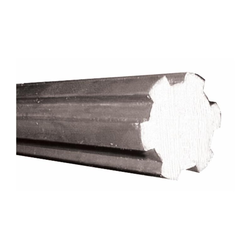 Barra scanalata con profilo interno 1"3/4 e lunghezza 1 mt