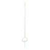 Paletto in plastica bianco con occhielli e staffa per piede altezza 114 cm