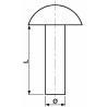 Confezione di ribattini a testa tonda Ã¸ 5,2x24mm