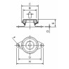 Supporto antivibrante a campana 62x30