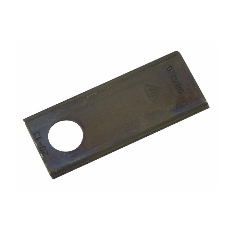 Coltello sinistro piegato 105x47x4,2mm con foro Ã˜ 20,5mm adattabile a Kuhn K6802970