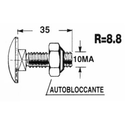 Bullone M10x35 per coltello miscelatore