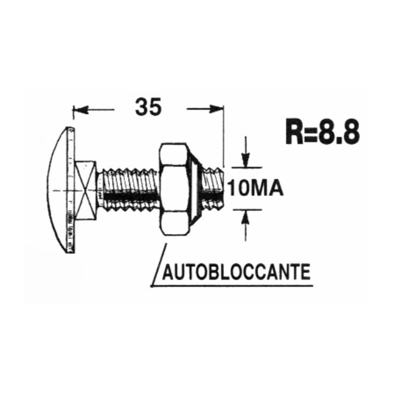 Bullone M10x35 per coltello miscelatore