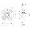 Supporto a flangia tonda autoallineante UCFC 212 con cuscinetto Ã˜ 60mm