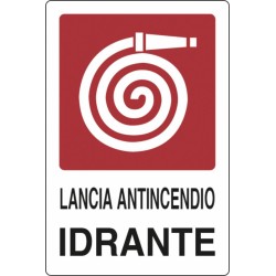 Cartello segnaletica "lancia antincendio idrante" 30x20