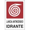 Cartello segnaletica "lancia antincendio idrante" 30x20