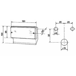 Fanale anteriore sx di direzione e posizione per trattore dimensioni 160x67mm adattabile al rif. originale Cobo 03.342.000