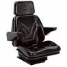 Sedile Top in sky nero con molleggio meccanico e braccioli 536x620x832mm