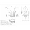 Sedile Top in sky nero con molleggio meccanico e braccioli 536x620x832mm