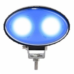 Faro da lavoro ovale 2 LED CREE a lungo raggio blu 10W IP67