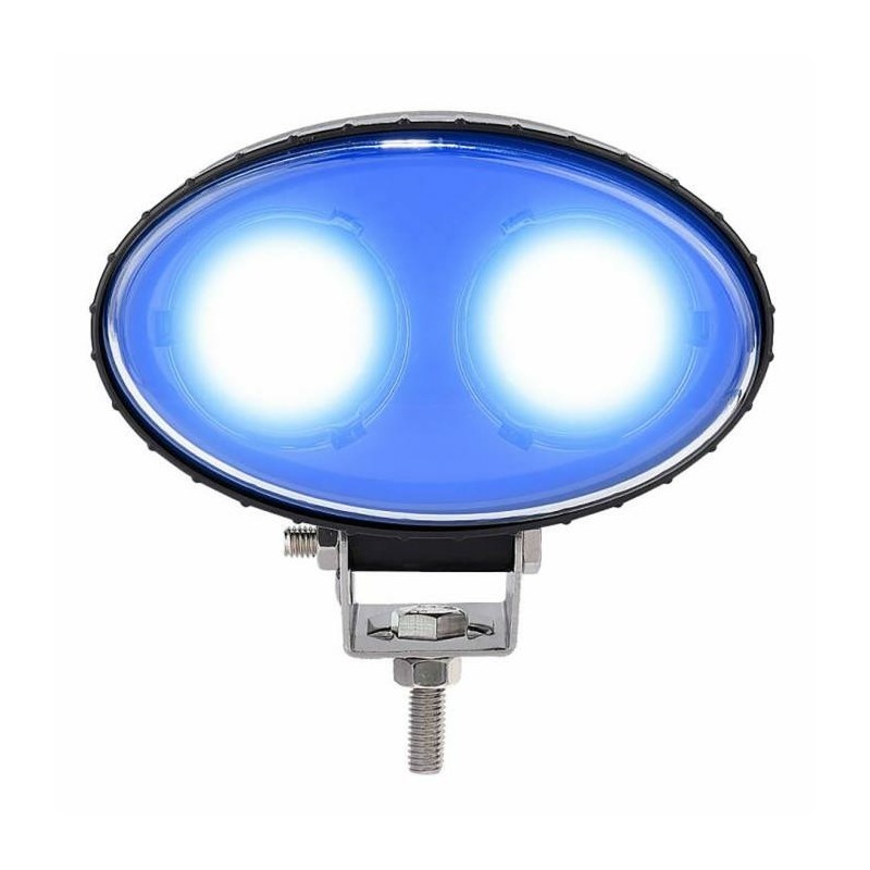 Faro da lavoro ovale 2 LED CREE a lungo raggio blu 10W IP67
