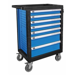 Carrello porta attrezzi professionale da officina Ama 7 cassetti 250 attrezzi assortiti