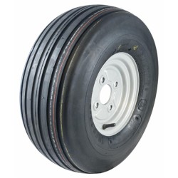 Ruota pneumatica rigata 16x6,50/8" con cerchio in ferro 4 fori Fiat