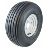 Ruota pneumatica rigata 16x6,50/8" con cerchio in ferro 4 fori Fiat