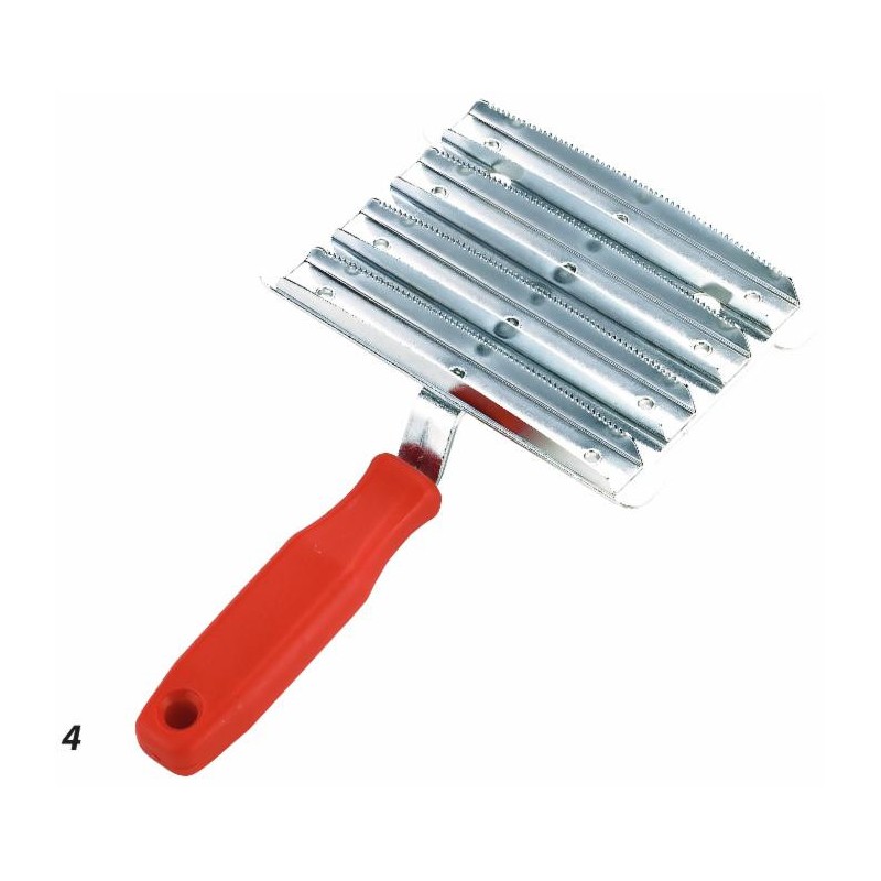 Striglia zincata a denti fini e 14 cm