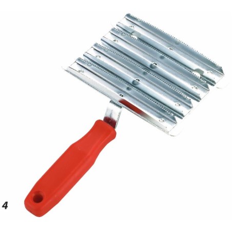 Striglia zincata a denti fini e 14 cm