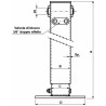 Piede idraulico con valvola di blocco 90x90mm corsa 350mm