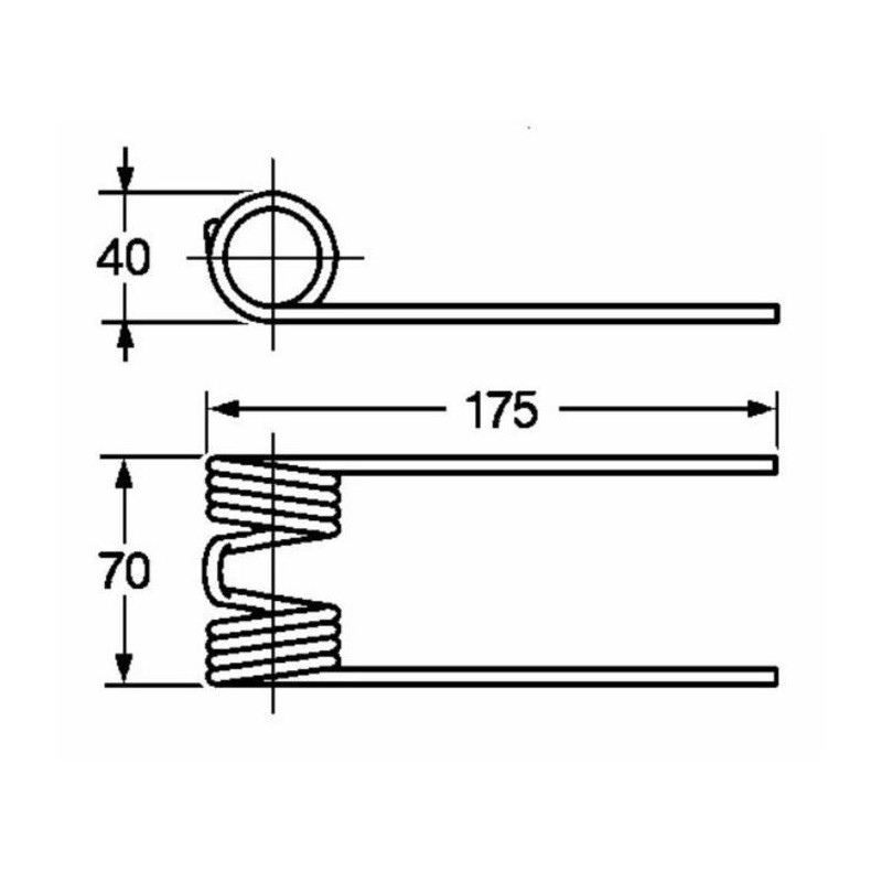 Dente rotopressa adattabile John Deere CC21386 filo 5