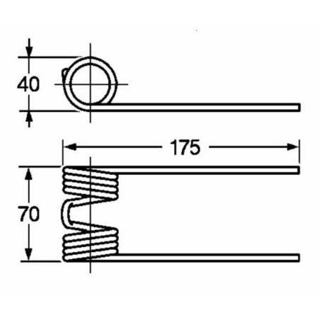 Dente rotopressa adattabile John Deere CC21386 filo 5