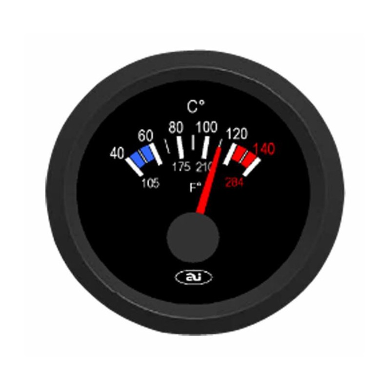 Indicatore temperatura acqua analogico 40-120Â° da 24V