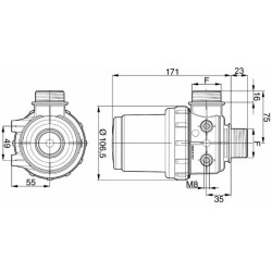 Filtro di aspirazione filetto G 1 1/4 50 Mesh