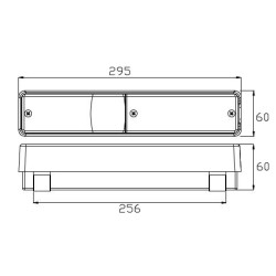 Fanale posteriore dx-sx a 3 luci e fissaggio con molle