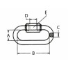 Maglia rapida zincata per catene Ã˜ 8mm